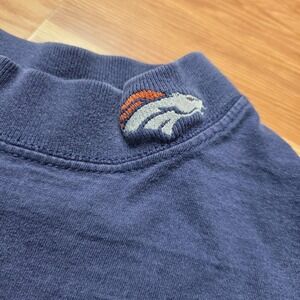 Vintage Denver Broncos Shirt Mens XL Blue NFL Football Pro Player Mock Neck